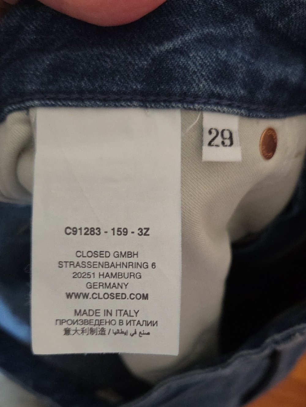Closed Women's Wellington Cropped Pleated  Ridged Jeans In Dark Denim Sz 29 - Picture 10 of 16